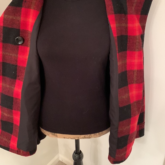 “Checkers Anyone?”  Red and black plaid coat - Picture 9 of 9